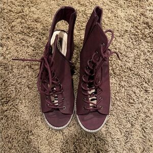 Mossimo Supply Co. Purple Lace Up Boots